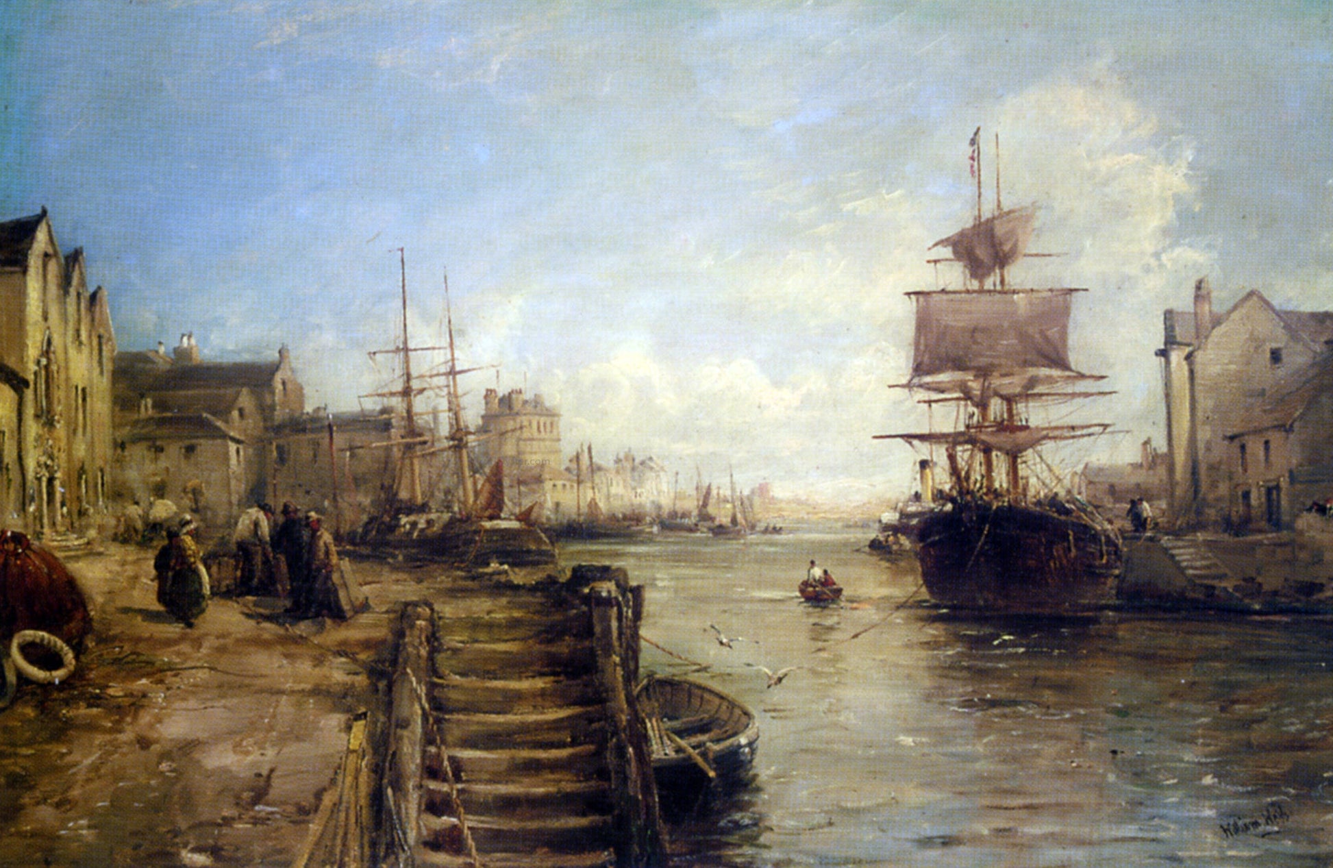William Edward Webb A Bit of Poole Harbour - Canvas Print