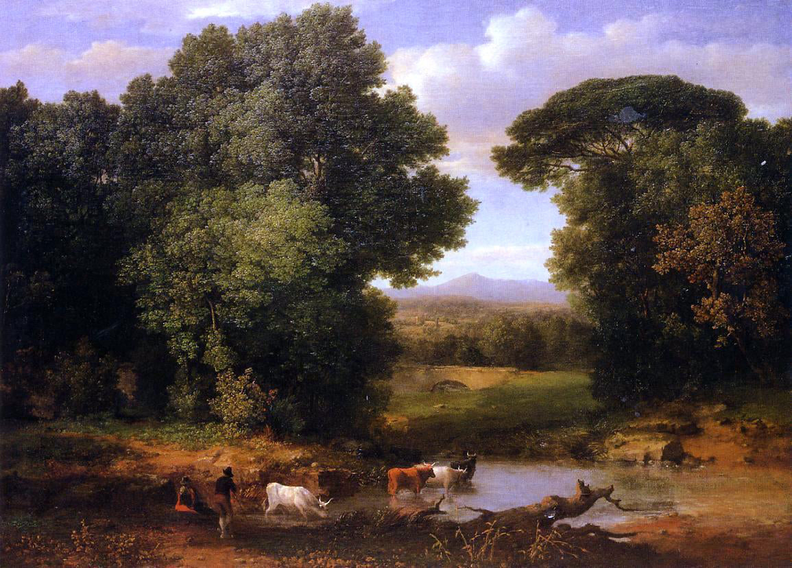 George Inness A Bit of Roman Aqueduct - Canvas Print