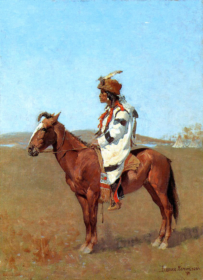 Frederic Remington Blackfoot Chief - Canvas Print