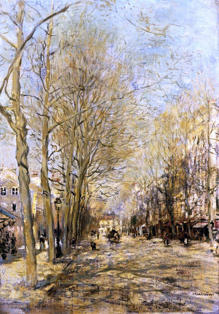 Jean-Francois Raffaelli A Boulevard - Canvas Print