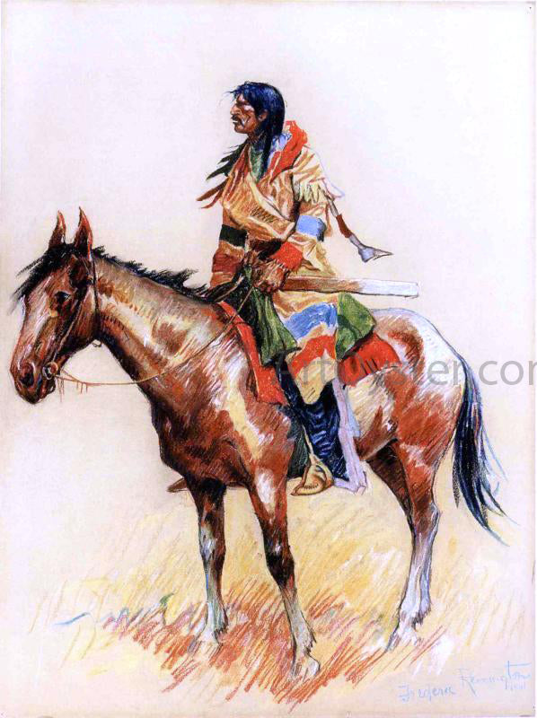 Frederic Remington A Breed - Canvas Print