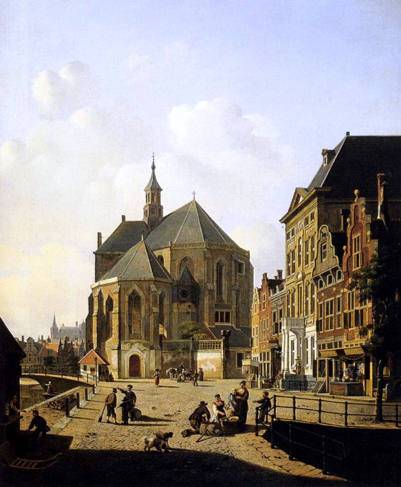 Jan Hendrik Verheijen A Capricio View In A Town - Canvas Print
