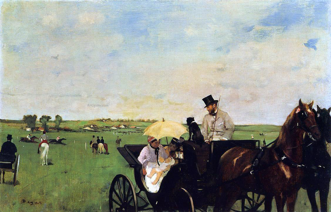 Edgar Degas Carriage at the Races - Canvas Print