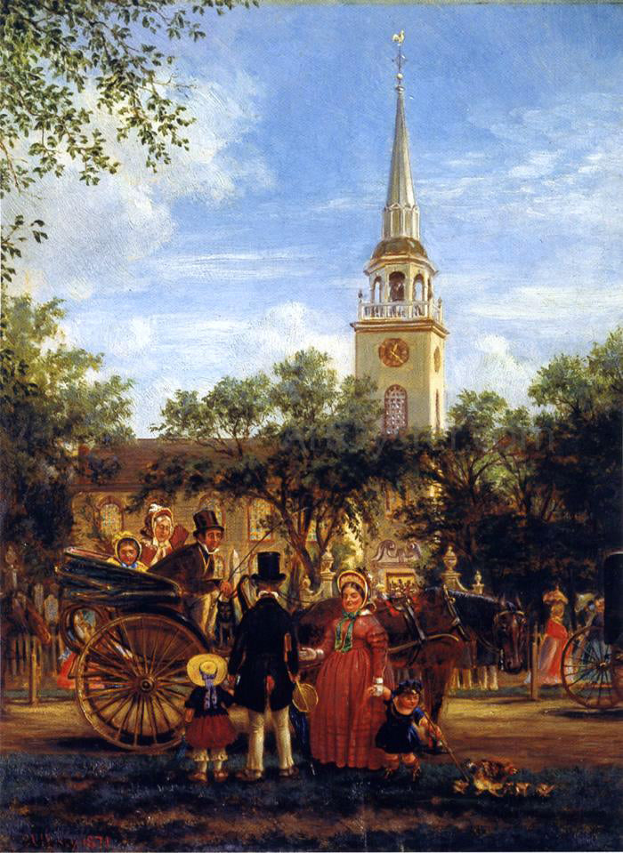 Edward Lamson Henry Chat After Meeting - Canvas Print