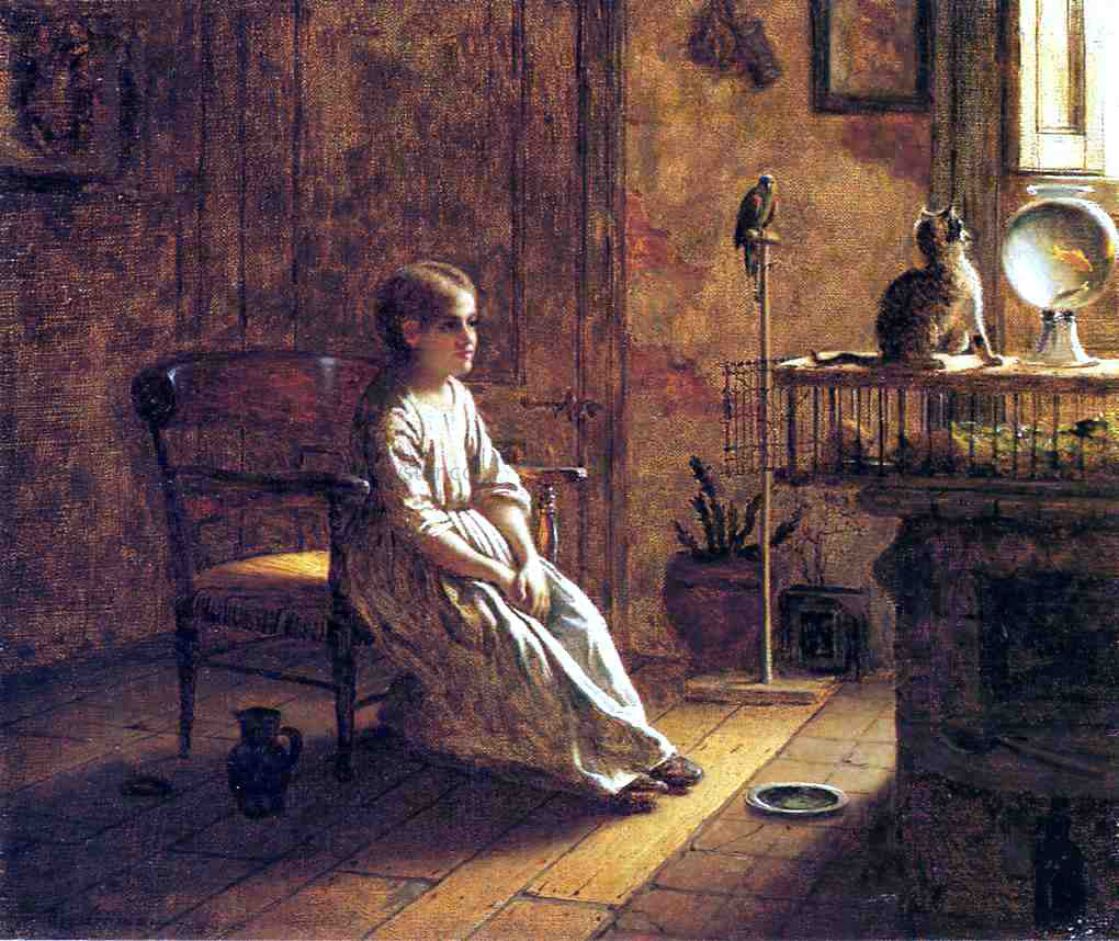 Eastman Johnson Child's Menagerie - Canvas Print