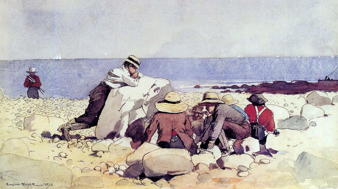 Winslow Homer A Clam Bake - Canvas Print