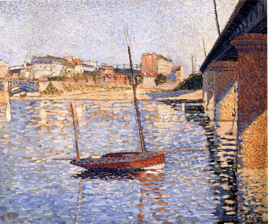 Paul Signac A Clipper, Asnieres - Canvas Print