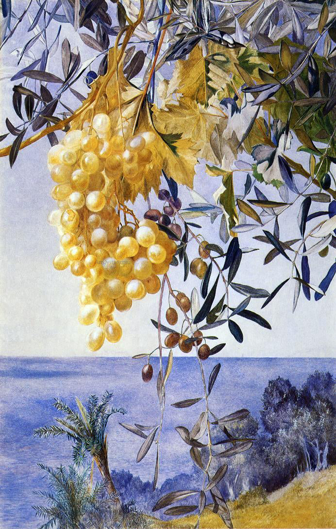 Henry Roderick Newman A Cluster of Grapes - Canvas Print