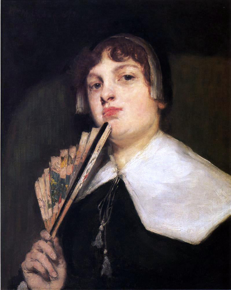 William Merritt Chase Coquette 1835 - Canvas Print