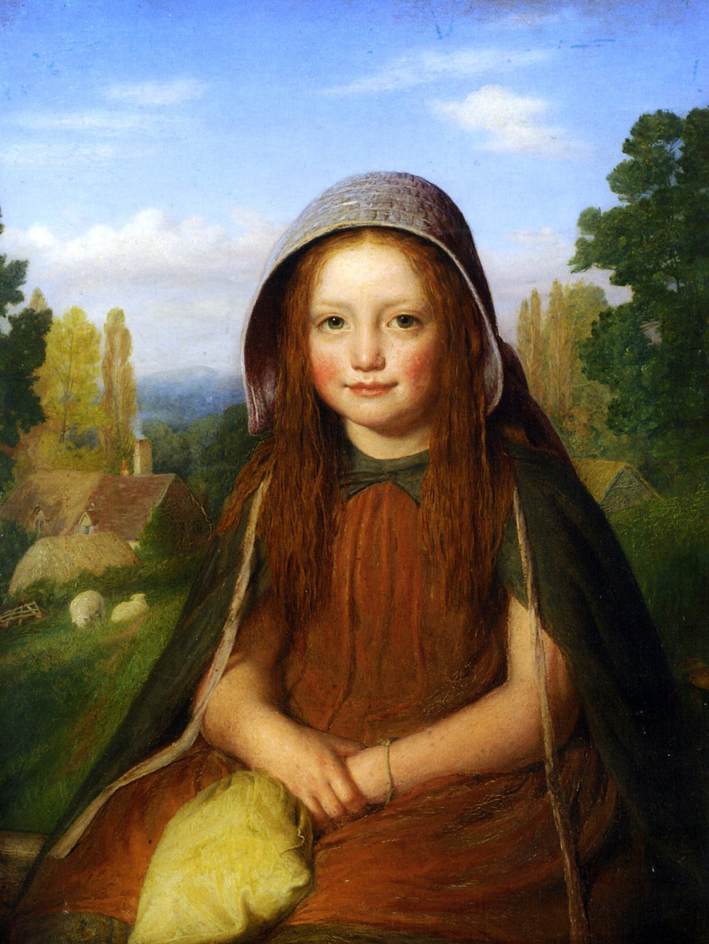 Edward Thompson Davis A Country Lass - Canvas Print