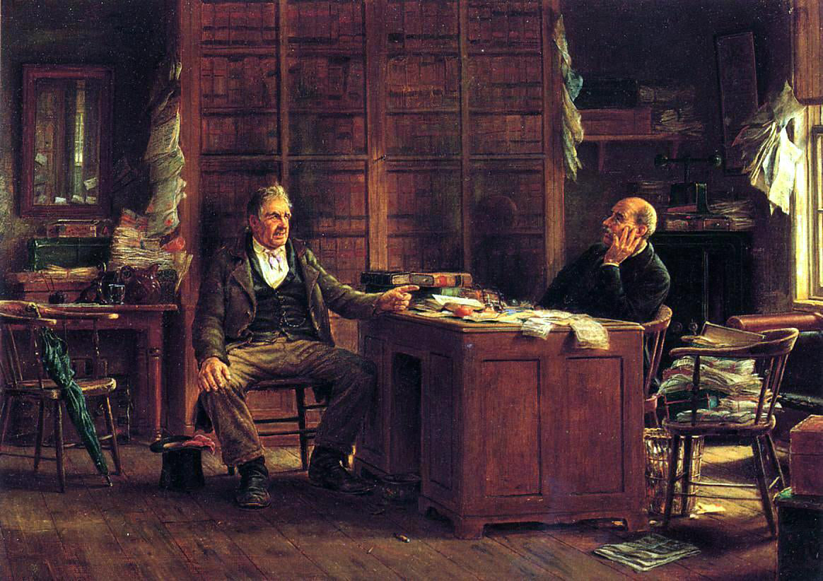 Edward Lamson Henry A Country Lawyer - Canvas Print