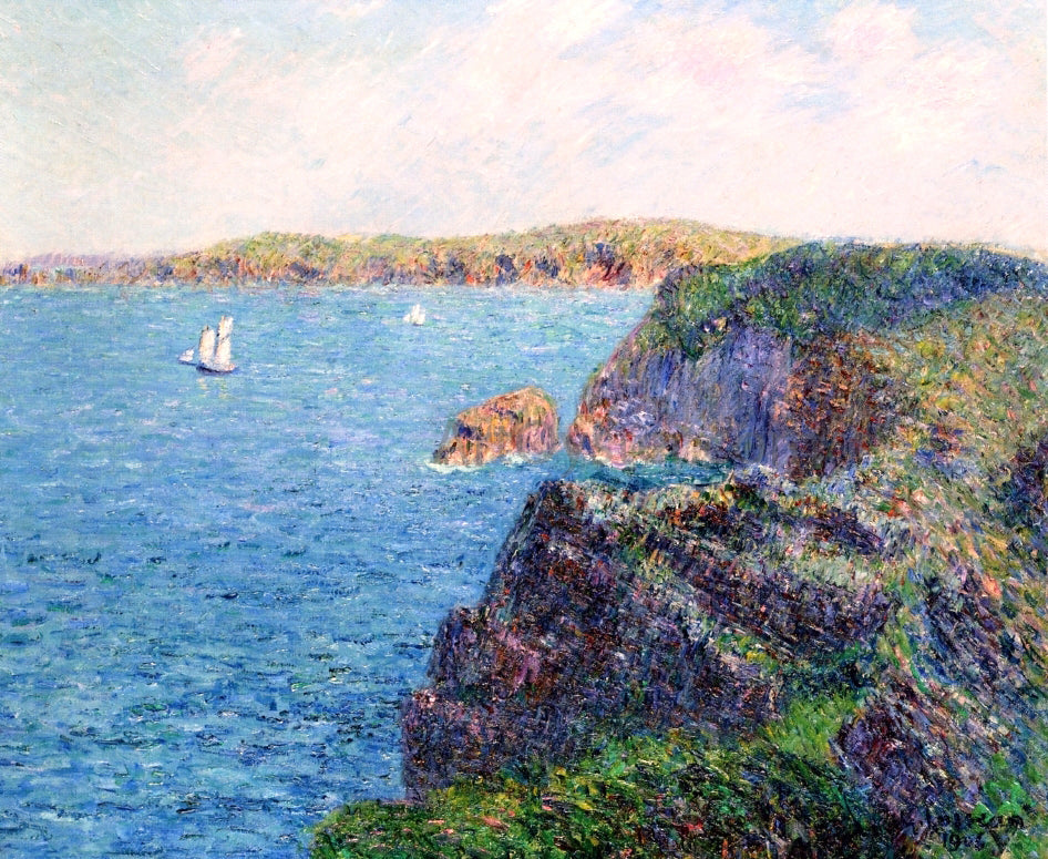 Gustave Loiseau A Cove at Sevignies, Cap Frehel - Canvas Print