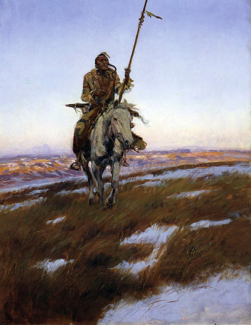 Charles Marion Russell Cree Indian - Canvas Print
