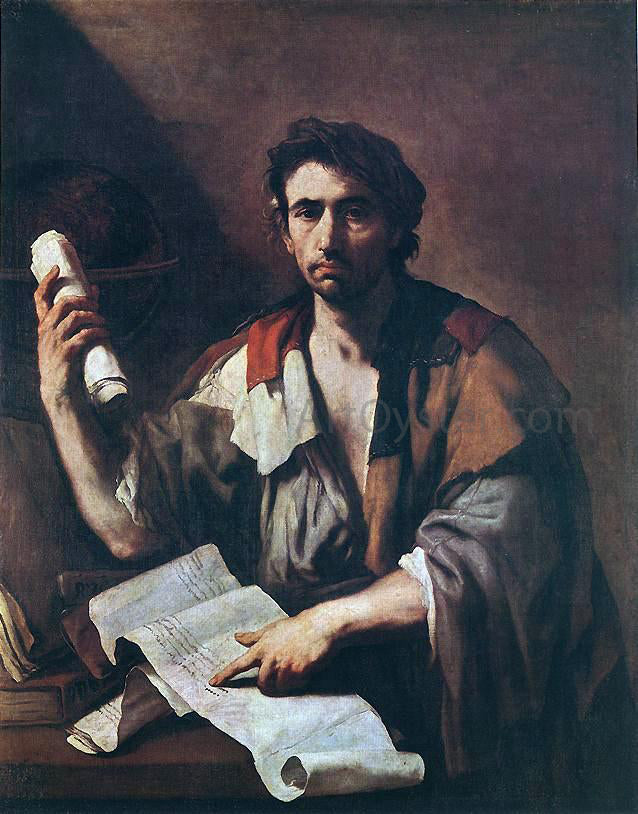 Luca Giordano Cynical Philospher - Canvas Print