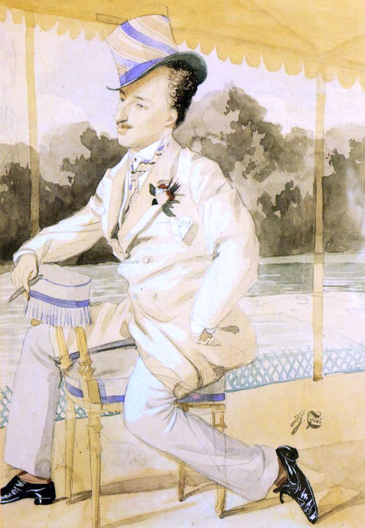James Tissot A Dandy - Canvas Print