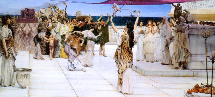 Sir Lawrence Alma-Tadema A Dedication to Bacchus - Canvas Print