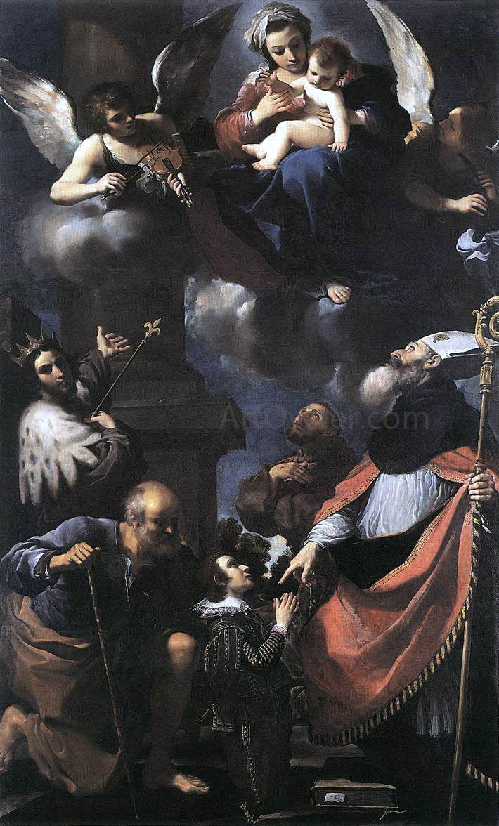 Guercino A Donor Presented to the Virgin - Canvas Print