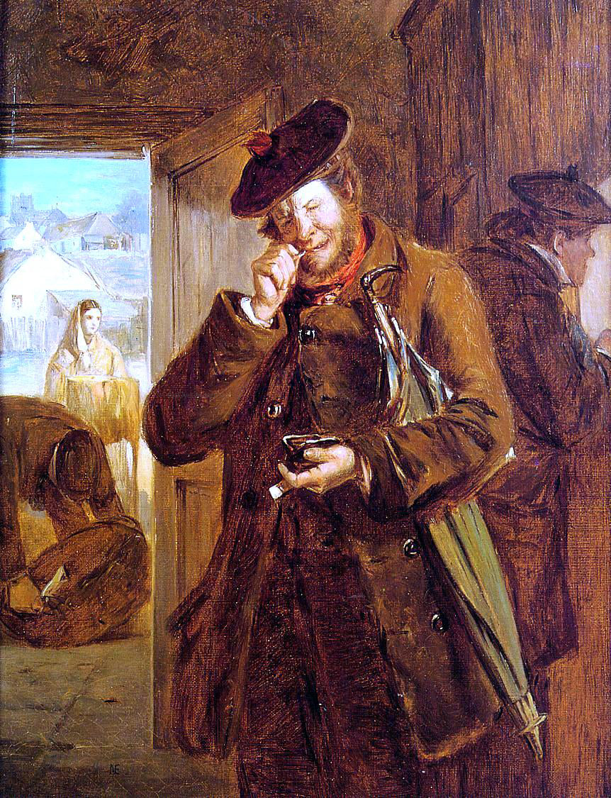 Erskine Nicol Doubtful Sixpence - Canvas Print