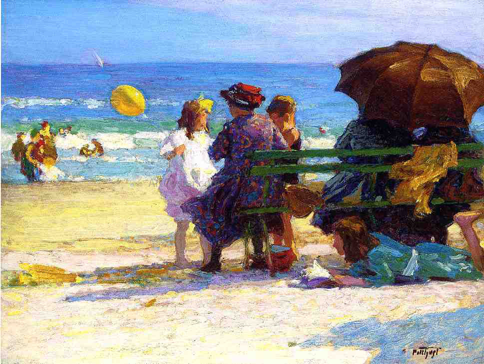 Edward Potthast A Family Outing - Canvas Print