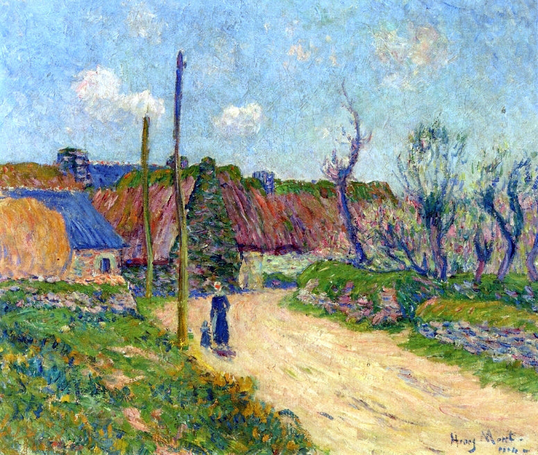 Henri Moret A Farm - Canvas Print