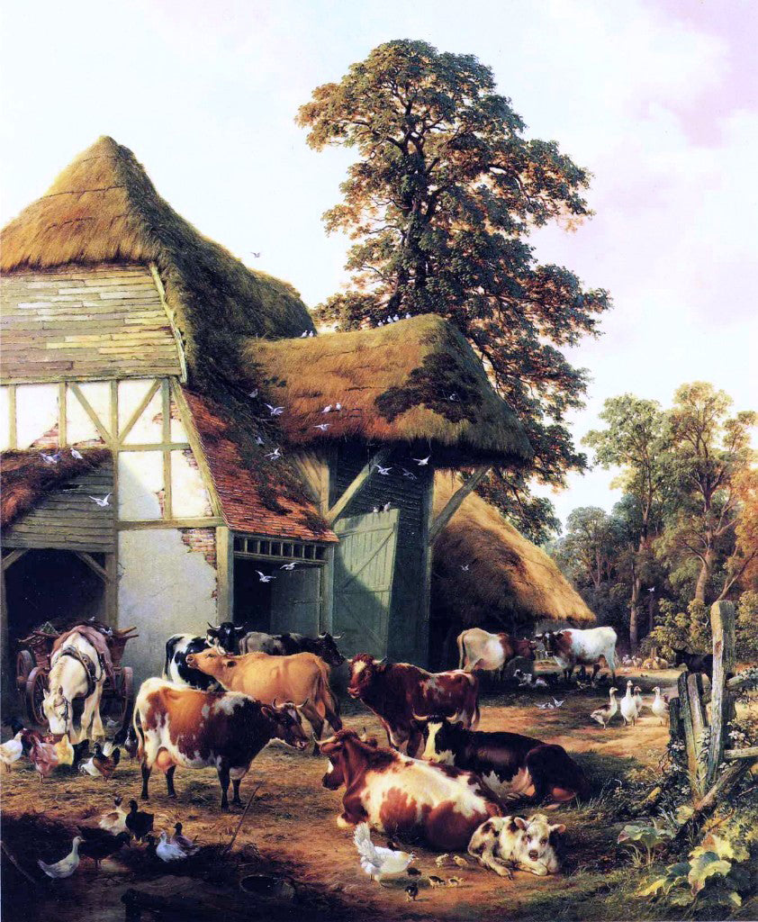 Thomas Sidney Cooper A Farm in Kent - Canvas Print