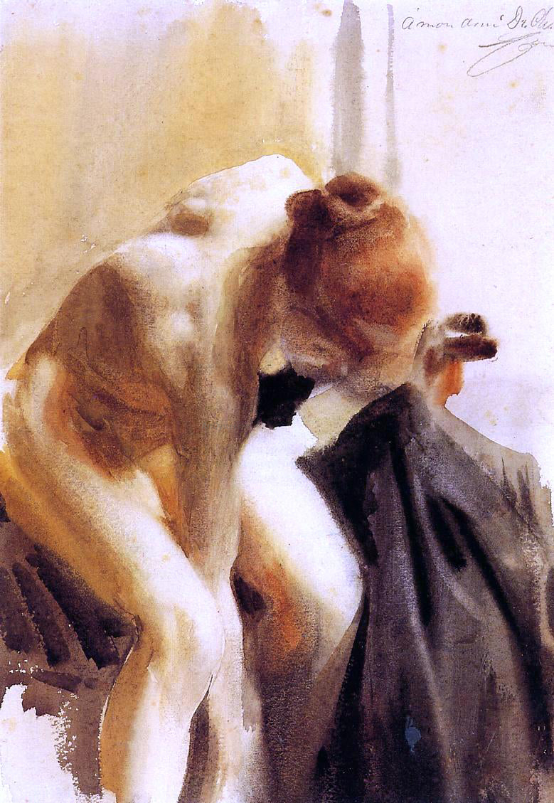 Anders Zorn A Female Nude - Canvas Print