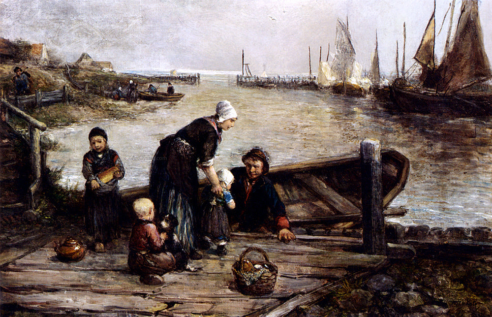 Johan Mari Ten Kate A Fisherman's Family, Marken - Canvas Print