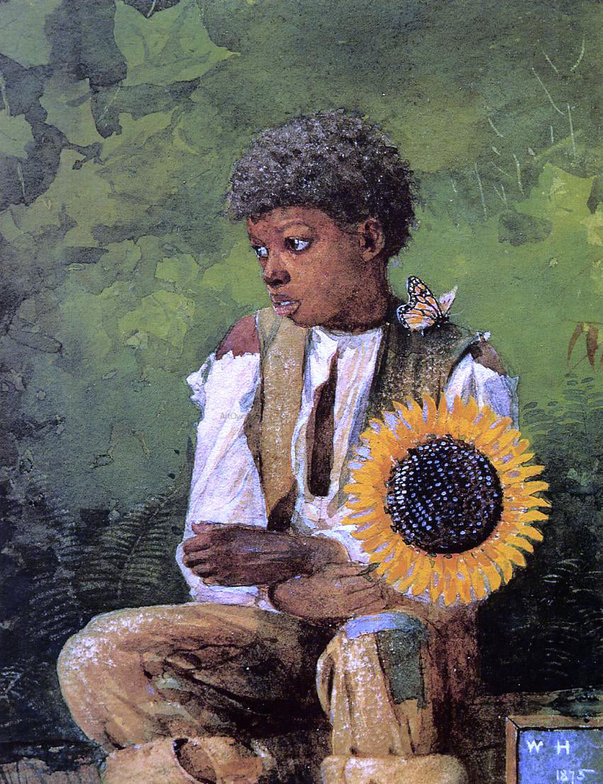 Winslow Homer A Flower for the Teacher - Canvas Print