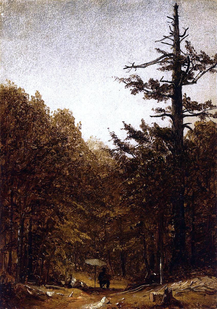 Sanford Robinson Gifford A Forest Road - Canvas Print