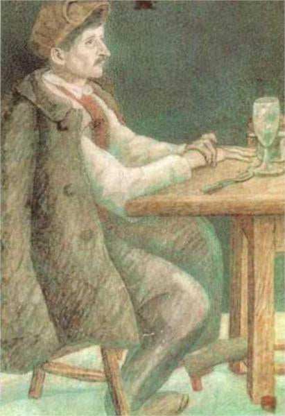 Pavel Filonov A French Worker - Canvas Print