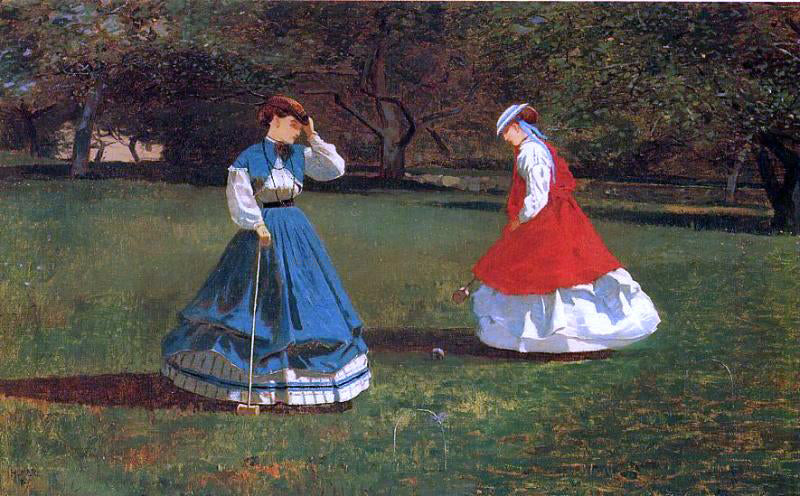 Winslow Homer A Game of Croquet - Canvas Print