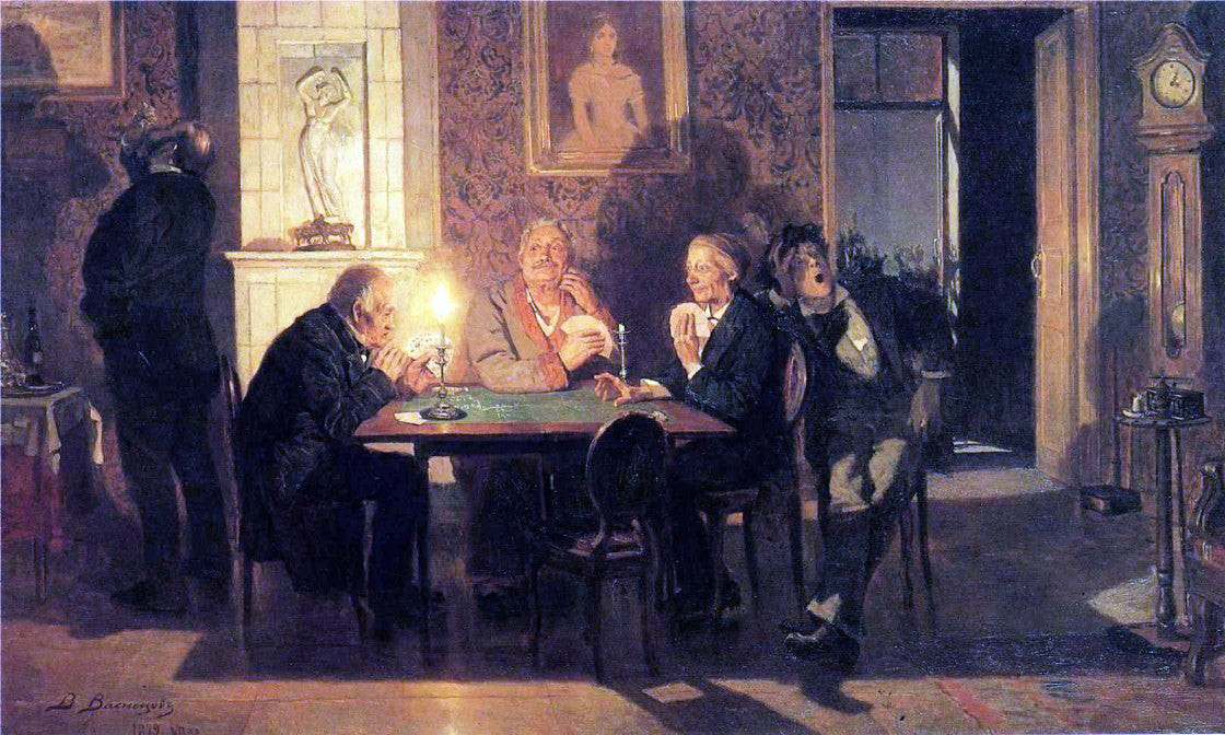 Victor Mikhail Vasnetsov A Game of Preference - Canvas Print