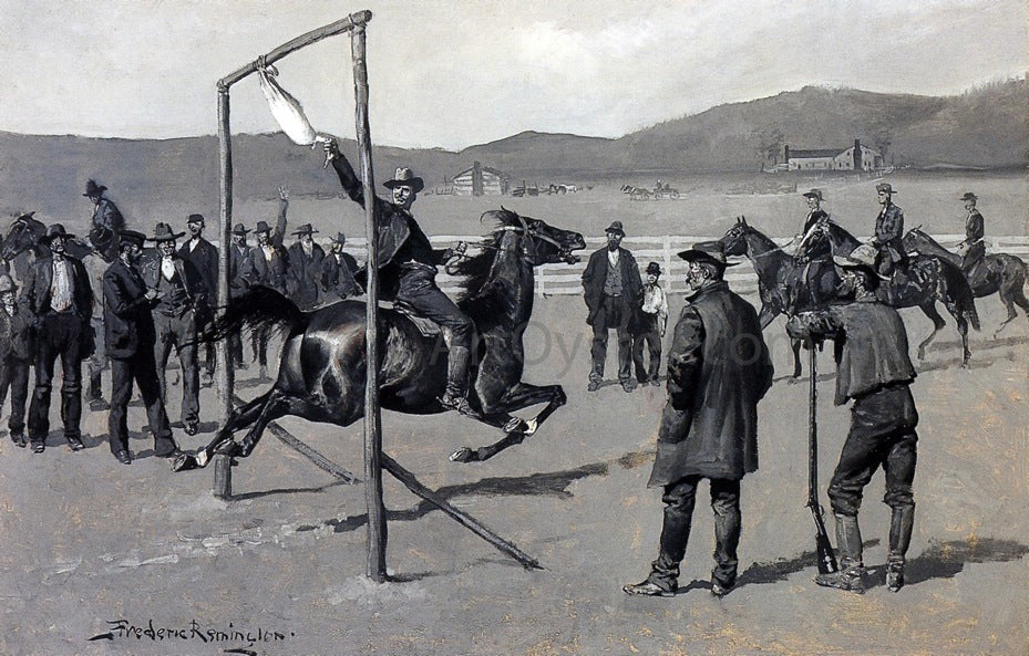 Frederic Remington Gander-Pull - Canvas Print