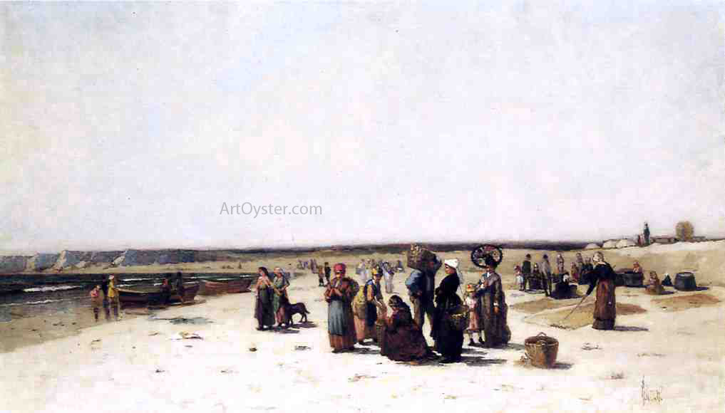 Clement Rollins Grant Gathering at the Beach - Canvas Print