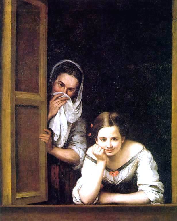 Bartolome Esteban Murillo Girl and her Duenna - Canvas Print