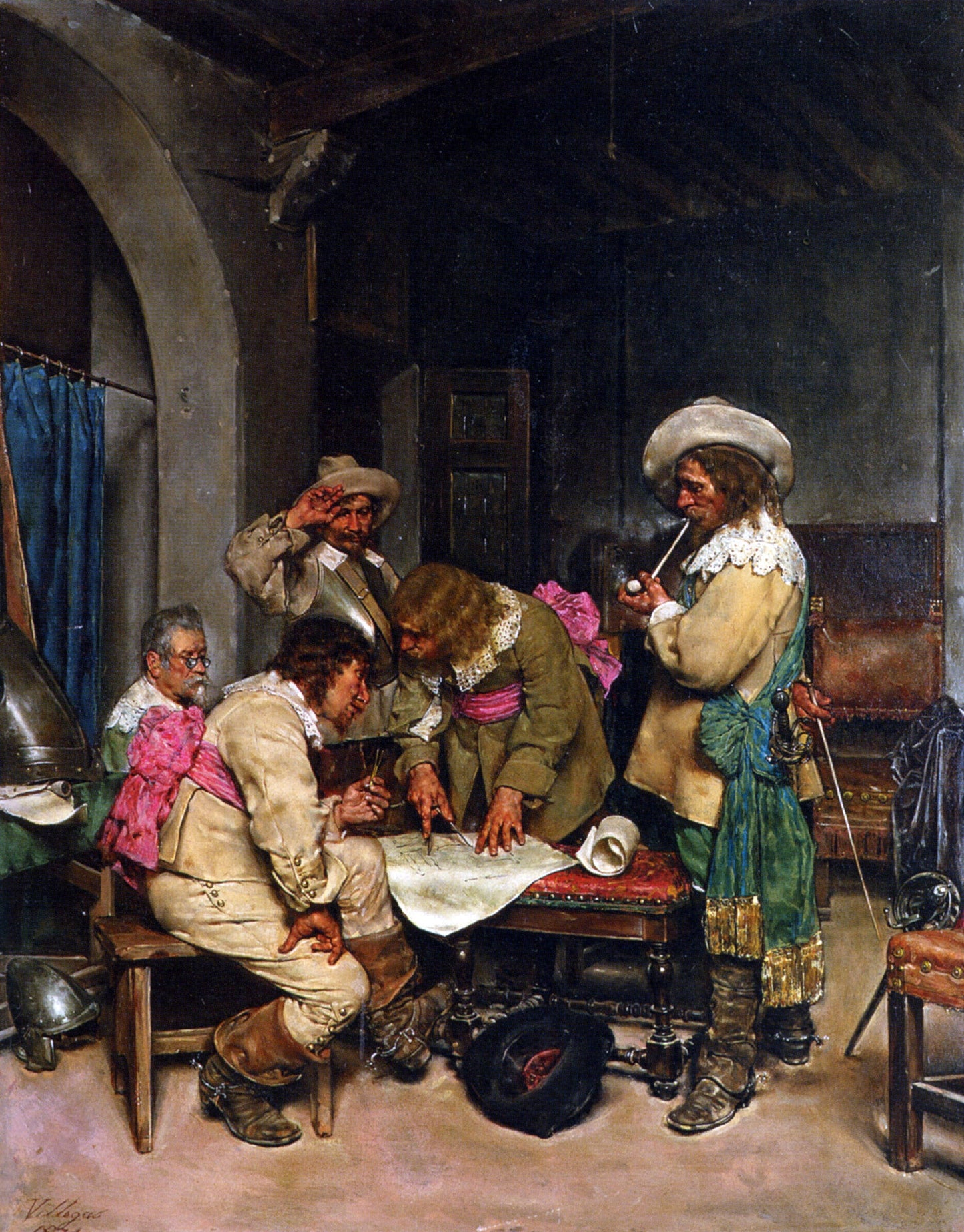 Jose Villegas Y Cordero A Good Plan - Canvas Print