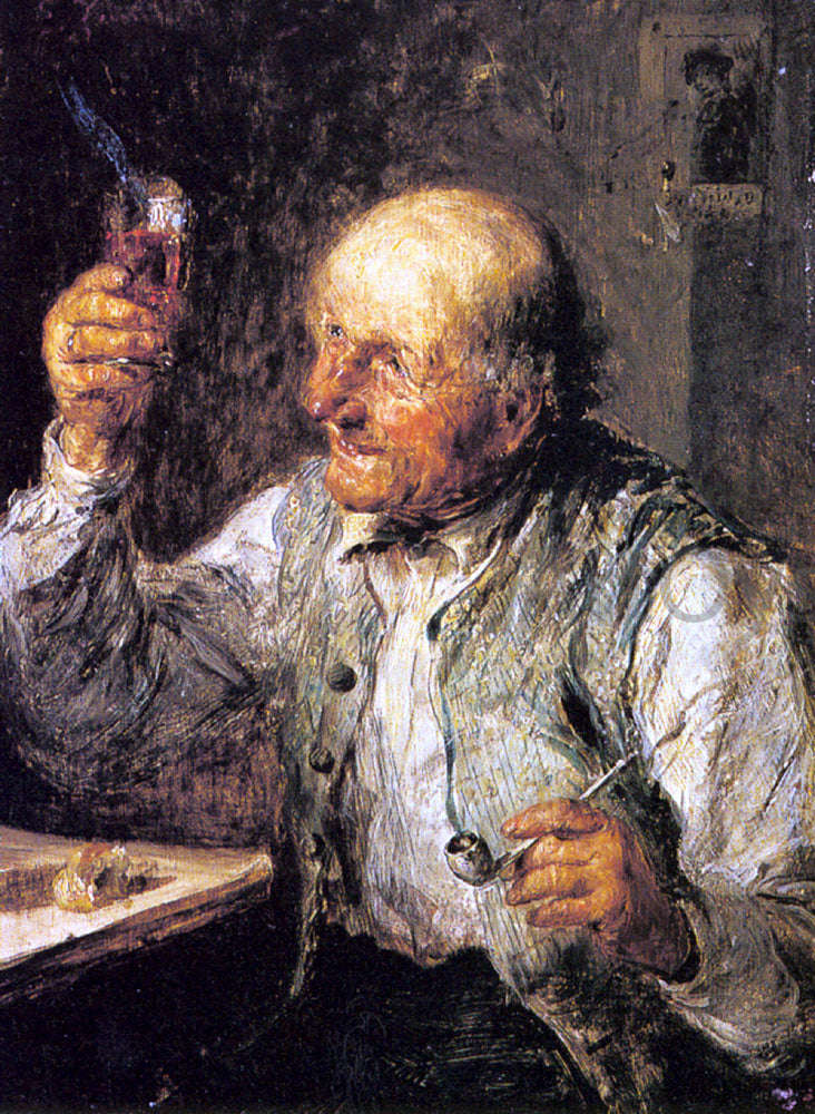 Eduard Grutzner A Good Vintage - Canvas Print