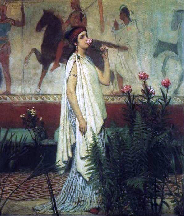 Sir Lawrence Alma-Tadema Greek Woman - Canvas Print