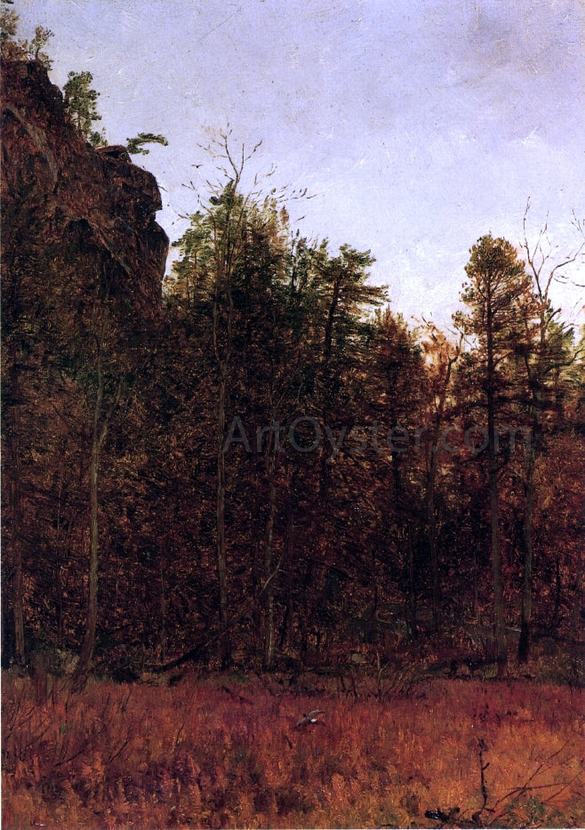 Thomas Worthington Whittredge A Grey Day Under the Cliff - Canvas Print