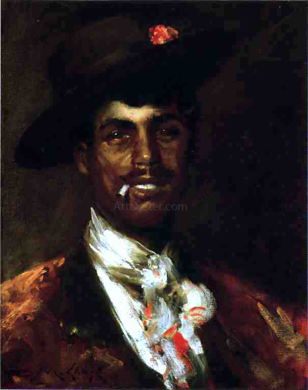 William Merritt Chase A Gypsy Swell (also known as A Spanish Gypsy) - Canvas Print