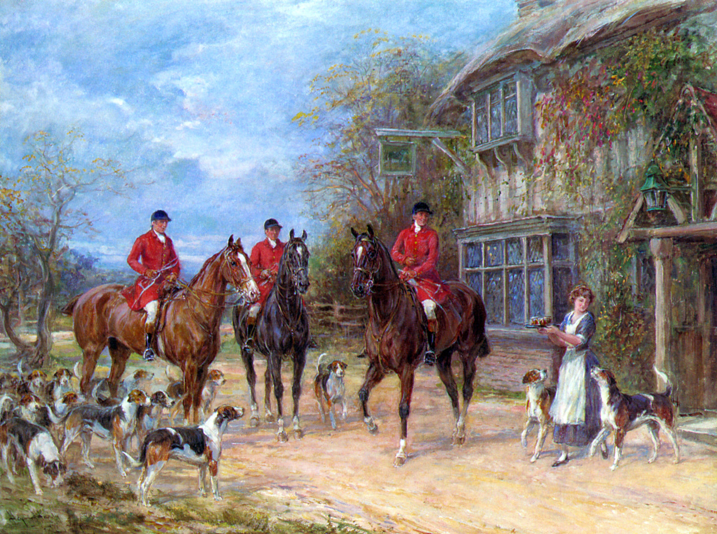 Heywood Hardy A Halt at the Inn - Canvas Print