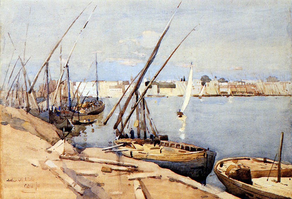 Arthur Melville A Harbor In Cairo - Canvas Print