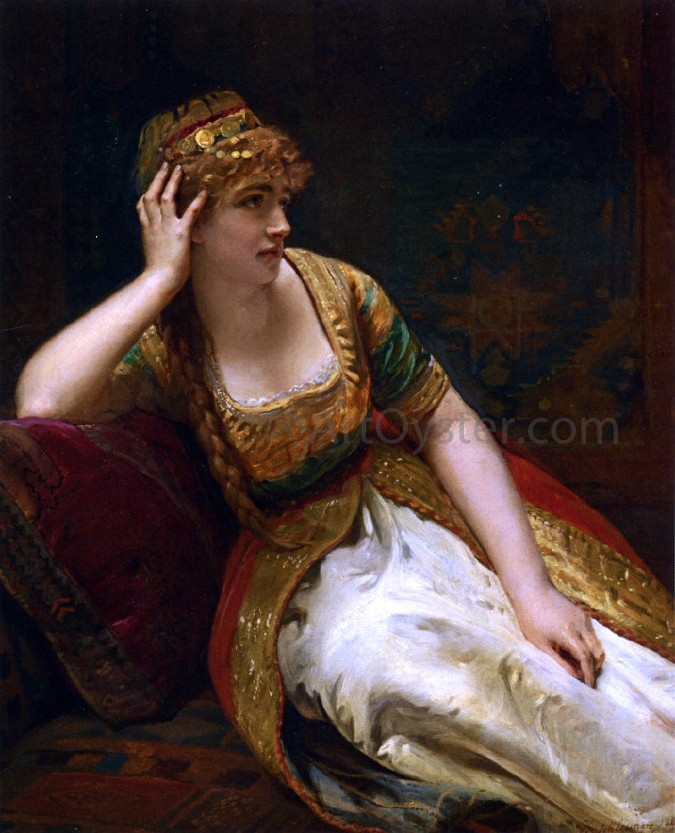 Henri-Guillaume Schlesinger A Harem Beauty - Canvas Print