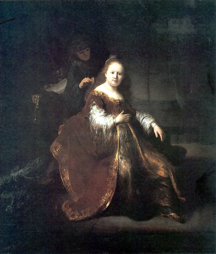 Rembrandt Van Rijn A Heroine from the Old Testament - Canvas Print