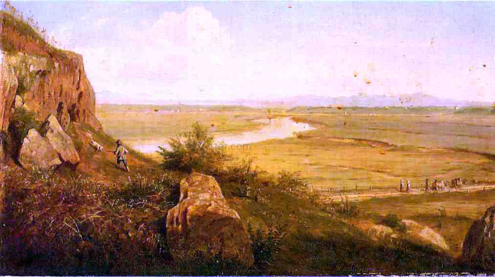 Thomas Worthington Whittredge Hunter in a Landscape - Canvas Print