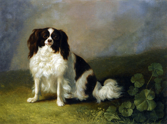 Jacob Philipp Hackert A King Charles Spaniel in a Landscape - Canvas Print