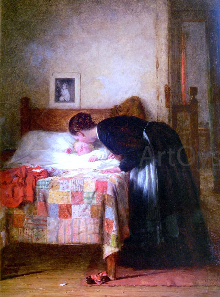 Frederick Daniel Hardy A Kiss Goodnight - Canvas Print