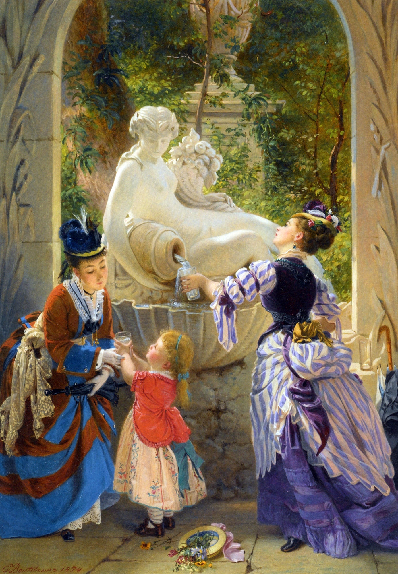 Charles Edouard Boutibonne La Fontaine - Canvas Print