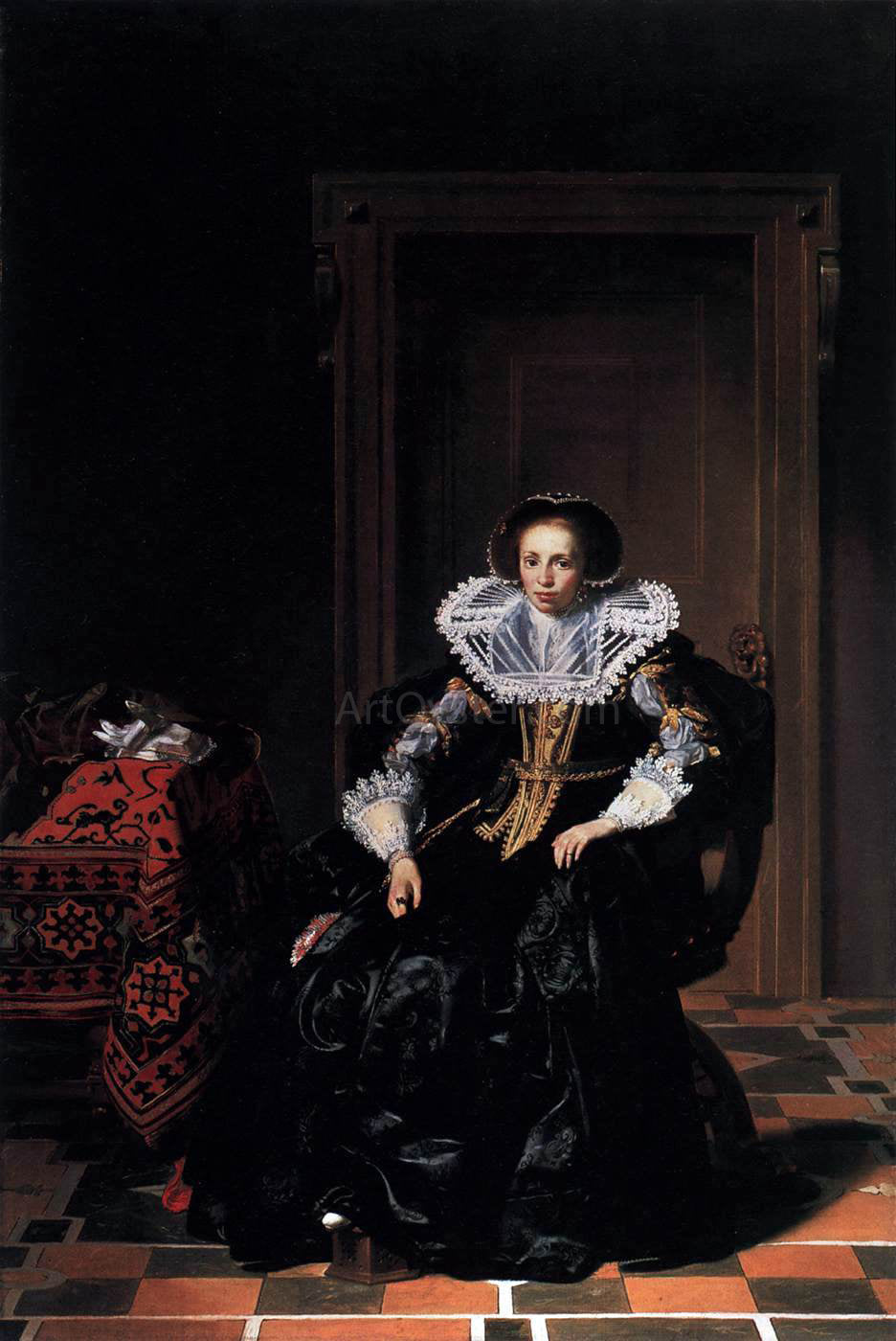 Thomas De Keyser A Lady - Canvas Print