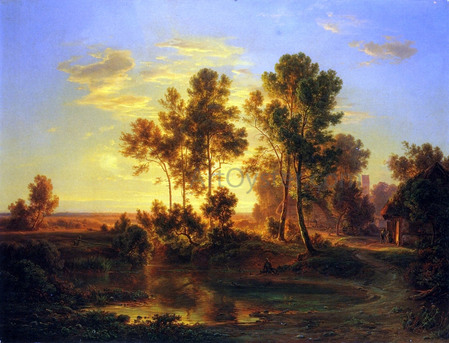 Christian Morgenstern A Landscape at Dusk - Canvas Print